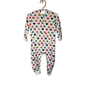 Carter’s hooded fleece romper with glitter hearts size 18 months